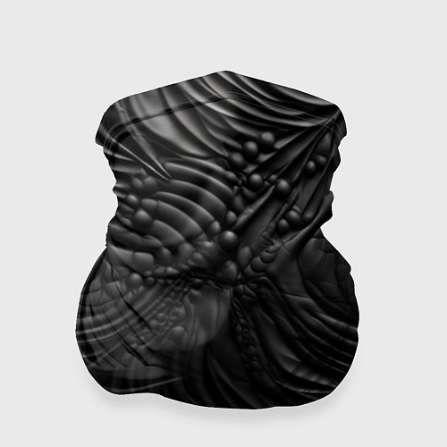 Бандана Черная текстура из кожи / 3D-принт – фото 1