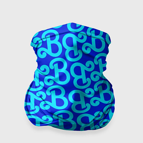 Бандана Логотип Барби - синий паттерн / 3D-принт – фото 1