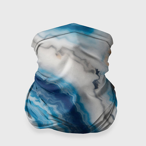 Бандана Узор волна голубой океанический агат / 3D-принт – фото 1