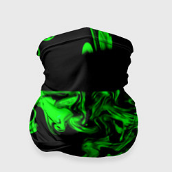 Бандана-труба Зеленый светящийся дым, цвет: 3D-принт