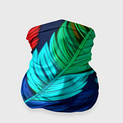 Бандана-труба Яркие перья, цвет: 3D-принт