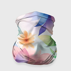 Бандана-труба Акварельные цветы - нейросеть, цвет: 3D-принт