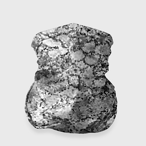 Бандана Черно-белый мозаичный узор / 3D-принт – фото 1