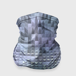 Бандана-труба Серые и голубые пирамиды, цвет: 3D-принт