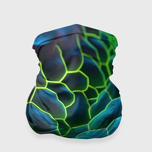 Бандана Зеленые текстурные плиты / 3D-принт – фото 1