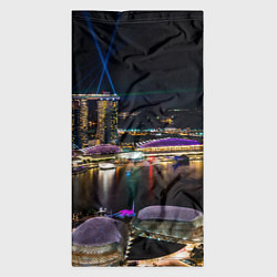 Бандана-труба Ночной город красочный, цвет: 3D-принт — фото 2