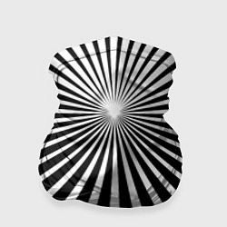 Бандана-труба Черно-белая полосатая иллюзия, цвет: 3D-принт