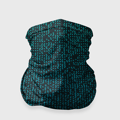 Бандана Паттерн мозаика зелёный / 3D-принт – фото 1