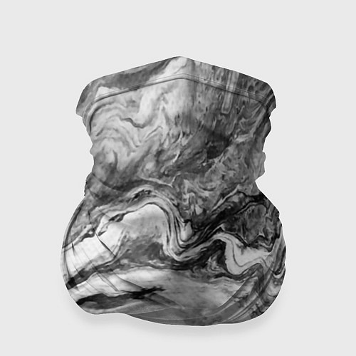 Бандана Черно-белая мраморная абстракция / 3D-принт – фото 1