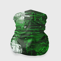 Бандана-труба Киберпанк заражение зелёное, цвет: 3D-принт