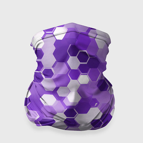 Бандана Кибер Hexagon Фиолетовый / 3D-принт – фото 1