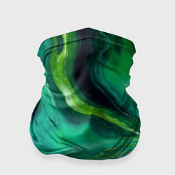 Бандана-труба Жидкий изумруд в стиле арт, цвет: 3D-принт