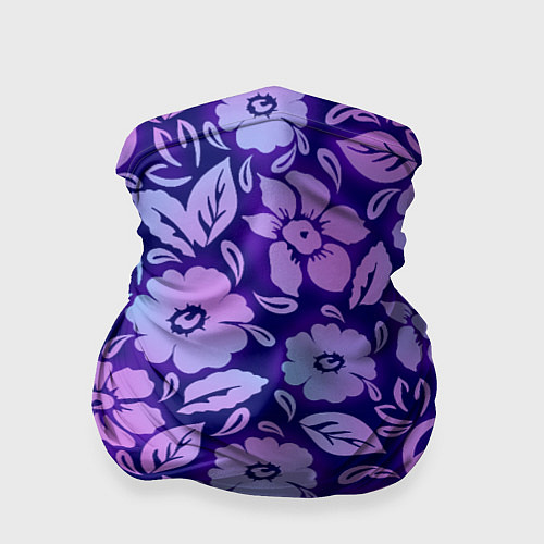 Бандана Фиолетовые цветочки / 3D-принт – фото 1
