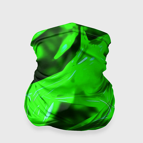 Бандана Зелёная кислотная неоновая коалесценция / 3D-принт – фото 1