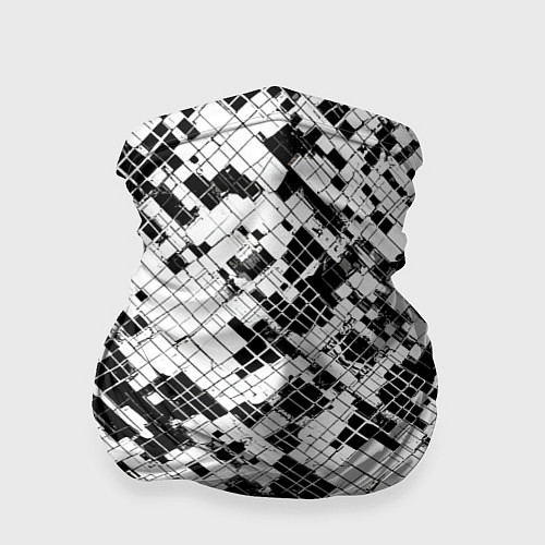 Бандана Чёрно-белая сеть / 3D-принт – фото 1