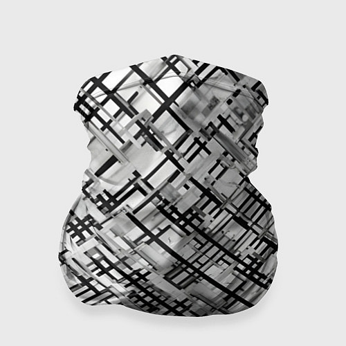 Бандана Чёрно-белая сеть / 3D-принт – фото 1