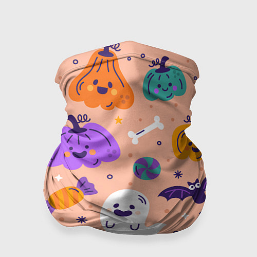 Бандана Halloween - pumpkins and ghosts / 3D-принт – фото 1