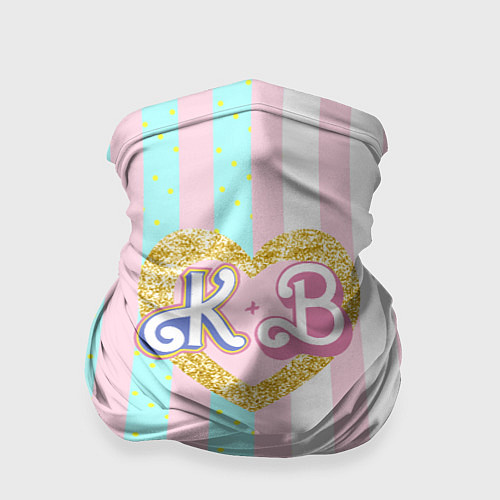 Бандана Кен плюс Барби: сплит розовых и голубых полосок / 3D-принт – фото 1