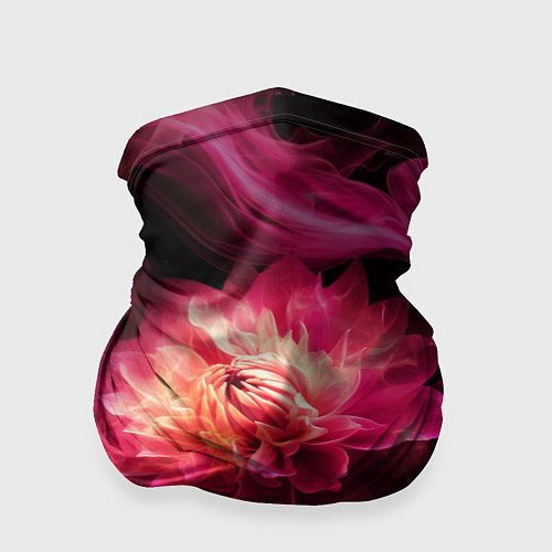 Бандана Розовый цветок в огне - нейросеть / 3D-принт – фото 1