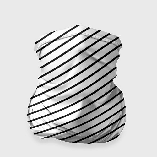 Бандана Черно-белые полосы паттерн / 3D-принт – фото 1