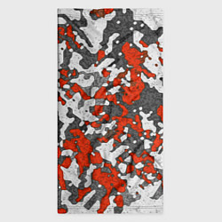 Бандана-труба Абстракция серо-красная, цвет: 3D-принт — фото 2