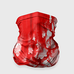Бандана-труба Кровь на белом, цвет: 3D-принт