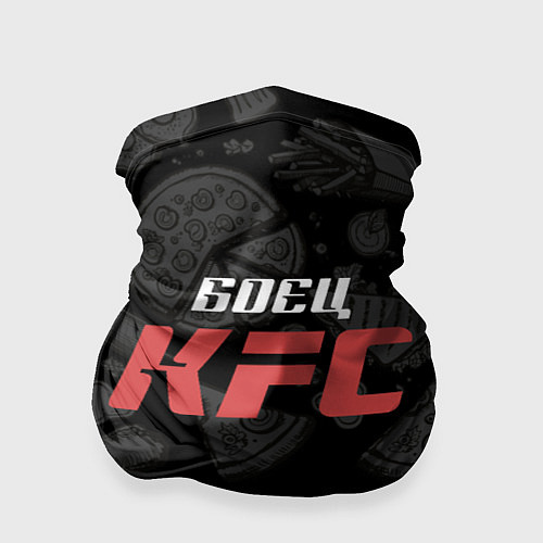 Бандана Боец KFC на фоне бургеров / 3D-принт – фото 1