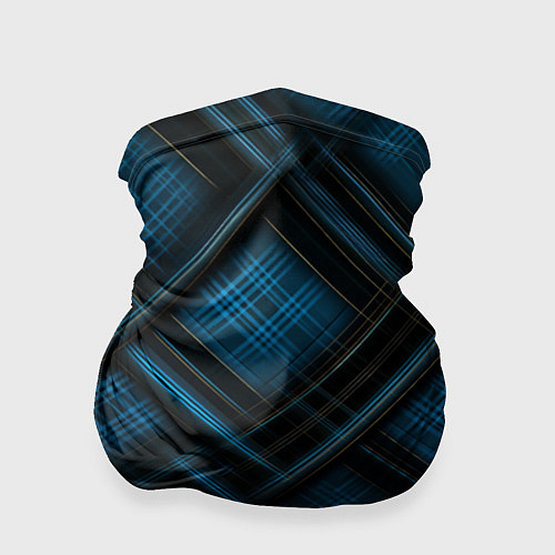 Бандана Тёмно-синяя шотландская клетка / 3D-принт – фото 1