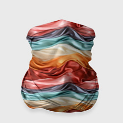 Бандана-труба Разноцветные полосы текстура ткани, цвет: 3D-принт