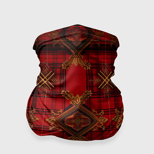Бандана Красная шотландская клетка royal stewart / 3D-принт – фото 1