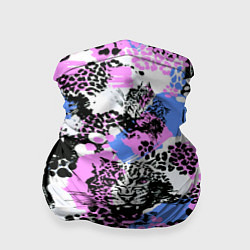 Бандана-труба Multicolored wild cats, цвет: 3D-принт