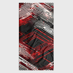 Бандана-труба Киберпанк линии белые и красные, цвет: 3D-принт — фото 2
