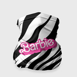 Бандана-труба Ретро Барби - паттерн полосок зебры, цвет: 3D-принт