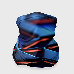 Бандана-труба Плиты синего оттенка, цвет: 3D-принт