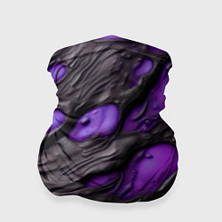 Бандана-труба Фиолетовая текучая субстанция, цвет: 3D-принт