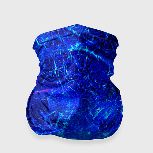 Бандана Синий лёд и снежинки / 3D-принт – фото 1