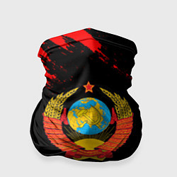 Бандана-труба СССР красные краски, цвет: 3D-принт