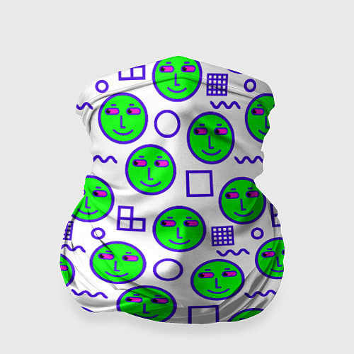 Бандана Green smiley face / 3D-принт – фото 1