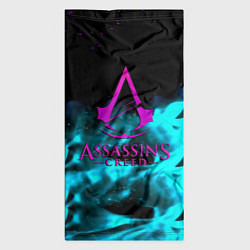 Бандана-труба Assassins Creed flame neon, цвет: 3D-принт — фото 2