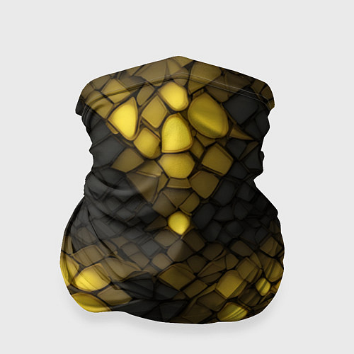 Бандана Жёлтый трескающийся камень / 3D-принт – фото 1