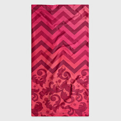 Бандана-труба Зигзаги и листья в стиле рококо, цвет: 3D-принт — фото 2