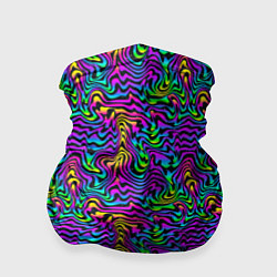 Бандана-труба Психоделические неоновые линии, цвет: 3D-принт