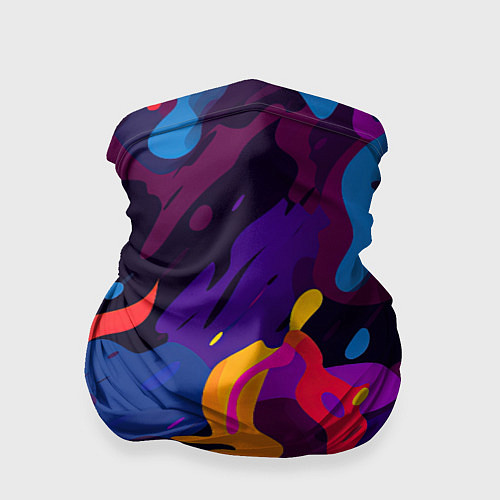 Бандана Камуфляж из разноцветных красок / 3D-принт – фото 1