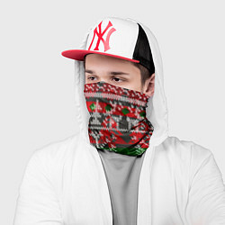 Бандана-труба Вязанный орнамент узор, цвет: 3D-принт — фото 2