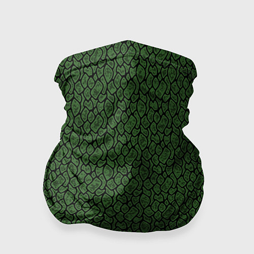 Бандана Тёмно-зелёный паттерн / 3D-принт – фото 1