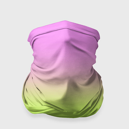 Бандана Розовый и ярко-зеленый градиент / 3D-принт – фото 1