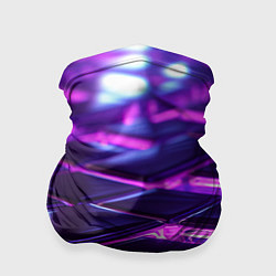 Бандана-труба Фиолетовая неоновая плитка, цвет: 3D-принт