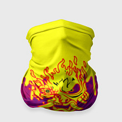 Бандана-труба Cyberpunk огненное лого самурая, цвет: 3D-принт