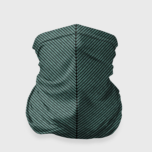 Бандана Строгий зелёный в полоску / 3D-принт – фото 1