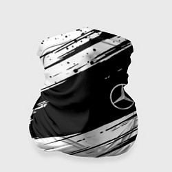 Бандана-труба Mercedes benz краски чернобелая геометрия, цвет: 3D-принт